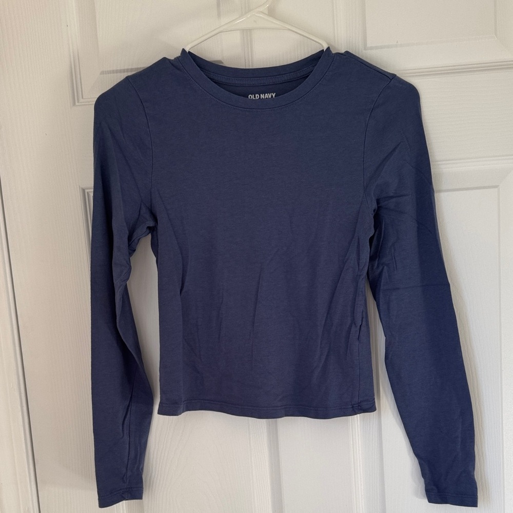 Old Navy Women's Navy Long Sleeve Tee